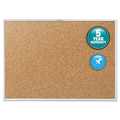 Quartet Classic Cork Bulletin Board 36"x24", Silver 2303